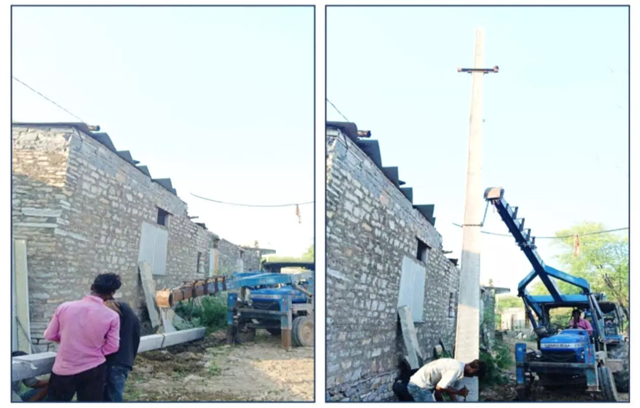 झूलते बिजली के तारों से परिवार को मिली सुरक्षा