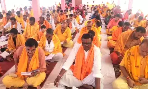 नवरात्र में 108 पाठक एक साथ कर रहे  रामचरितमानस का पाठ