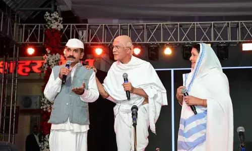 राष्ट्रीय दशहरा मेला-२०२५-दशहरा मेला के तीसरे दिन संघ गंगा के तीन भागीरथ कार्यक्रम ने बांधा समां