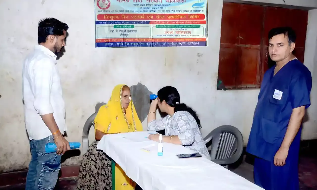 निशुल्क नेत्र जांच एवं लैंस प्रत्यारोपण शिविर में 20 रोगियों की जांच, 8 के होंगे ऑपरेशन