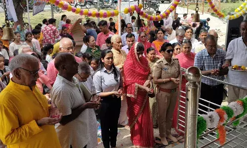 पर्यावरण की सुरक्षा के संकल्प के साथ 351 कन्याओ का पाद प्रक्षालन