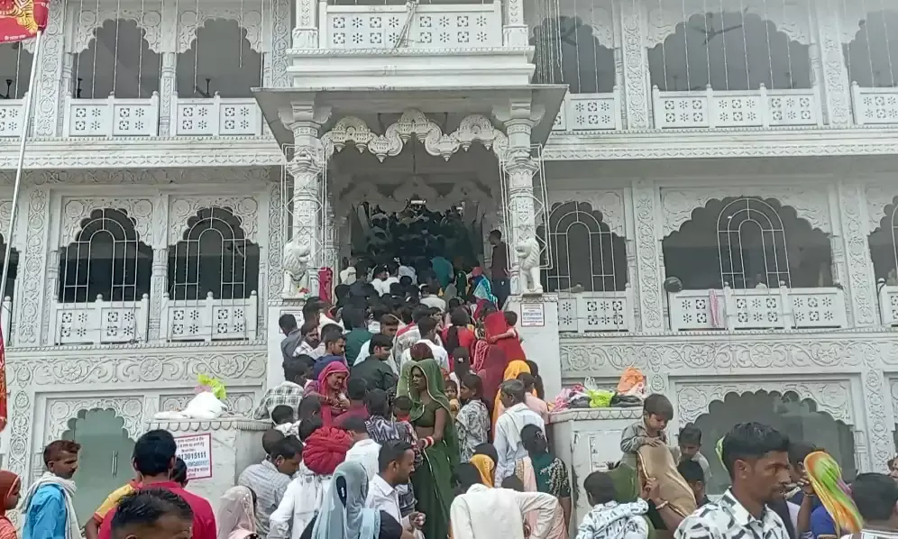 दुर्गाष्टमी पर धनोप माता मंदिर पर मेला भरा, दर्शन के लिए दर्शनार्थियों का दिनभर ताता लगा रहा
