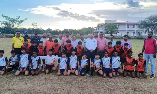 14 वर्षीय राज्य स्तरीय छात्र -छात्रा फुटबॉल प्रतियोगिता का शुभारंभ