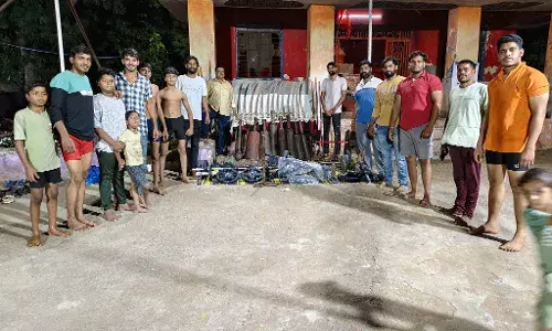 श्री बजरंग व्यायामशाला सांगानेर में शस्त्र पूजन का कार्यक्रम आयोजित