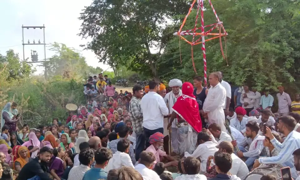 धूल खेड़ा में नेजा और ज्वारा विसर्जन के साथ नवरात्रि संपन्न