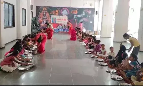 भारत माता सेवा समिति द्वारा 70 कन्याओं का पूजन