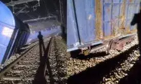 सांड के पटरी पर आने से मालगाड़ी पटरी से उतरी, 24 से ज्यादा डिब्बे क्षतिग्रस्त — सुरक्षा व्यवस्था पर उठे सवाल