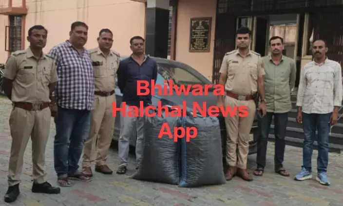 आई-20 कार से 40 किलो डोडा-चूरा बरामद, नाकाबंदी तोडक़र भागे तस्कर