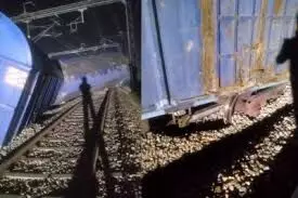 सांड के पटरी पर आने से मालगाड़ी पटरी से उतरी, 24 से ज्यादा डिब्बे क्षतिग्रस्त — सुरक्षा व्यवस्था पर उठे सवाल