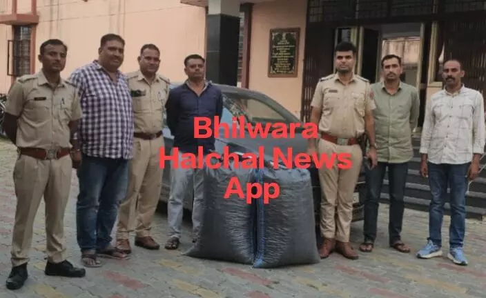 आई-20 कार से 40 किलो डोडा-चूरा बरामद, नाकाबंदी तोडक़र भागे तस्कर आई-20 कार से 40 किलो डोडा-चूरा बरामद, नाकाबंदी तोडक़र भागे तस्कर