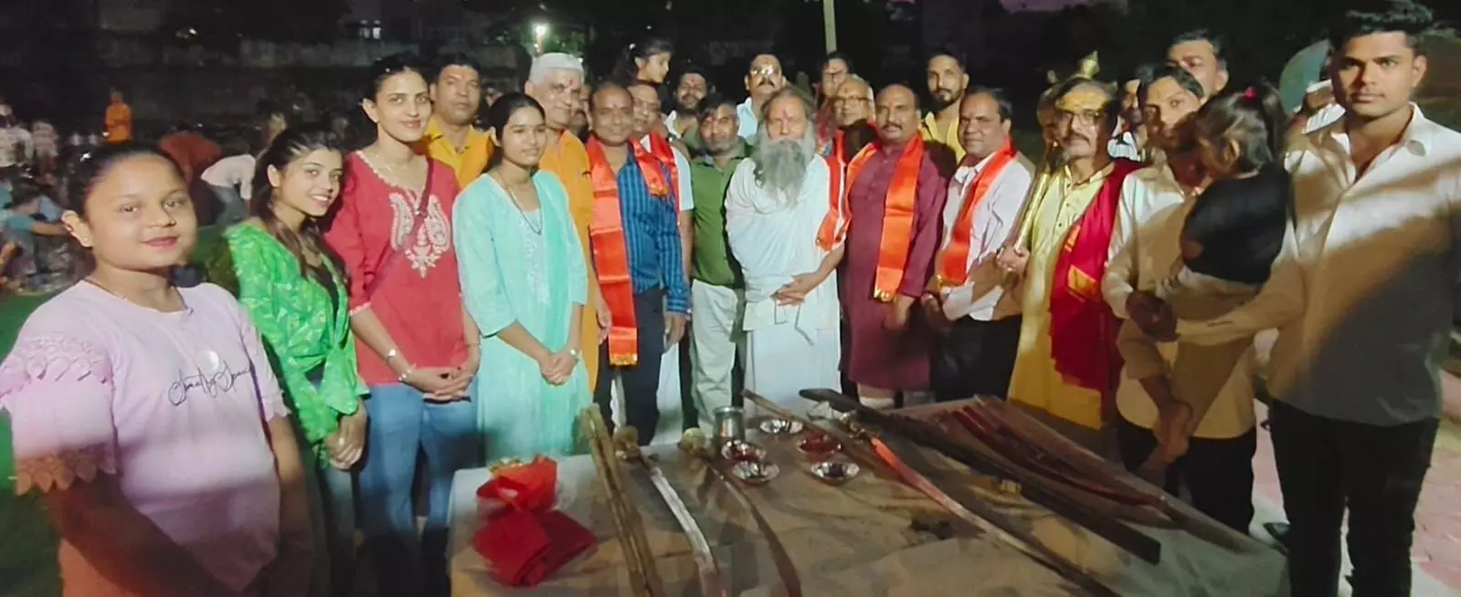 गंगापुर में कन्या पूजन एवं शस्त्र पूजन: 2100 कन्याओं को जिमाया भोजन