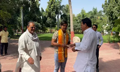 वेटलिफ्टिंग में चमके अर्जुनलाल माली ,पूर्व मंत्री आंजना ने किया सम्मानित