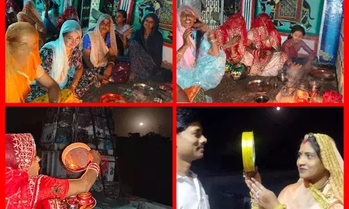 अखंड सौभाग्य सुहाग की कामना को लेकर महिलाओं ने रखा करवा चौथ का व्रत