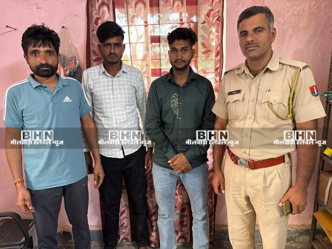 थाना बडलियास के द्वारा 007 गैंग से जुडे 3 व्यक्तियों को शान्तिभंग में किया गिरफतार