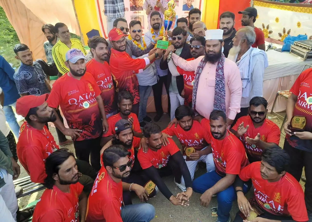 गंगापुर में मुस्लिम प्रीमियर लीग मैच में सिंधी टाइगर टीम रही विजेता