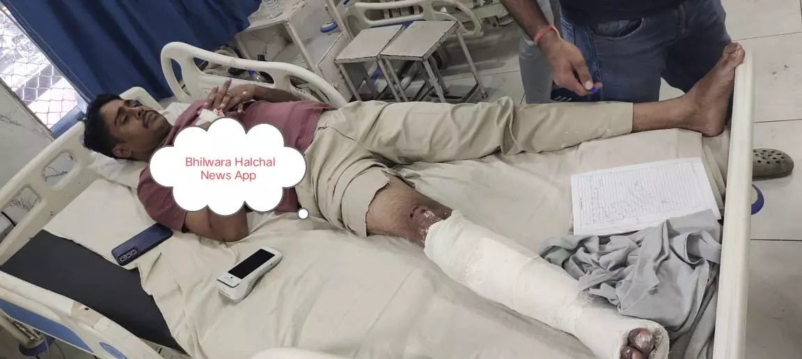 पुलिस दीवान को कुचलने का प्रयास, मारी टक्कर पुलिस दीवान को कुचलने का प्रयास, मारी टक्कर