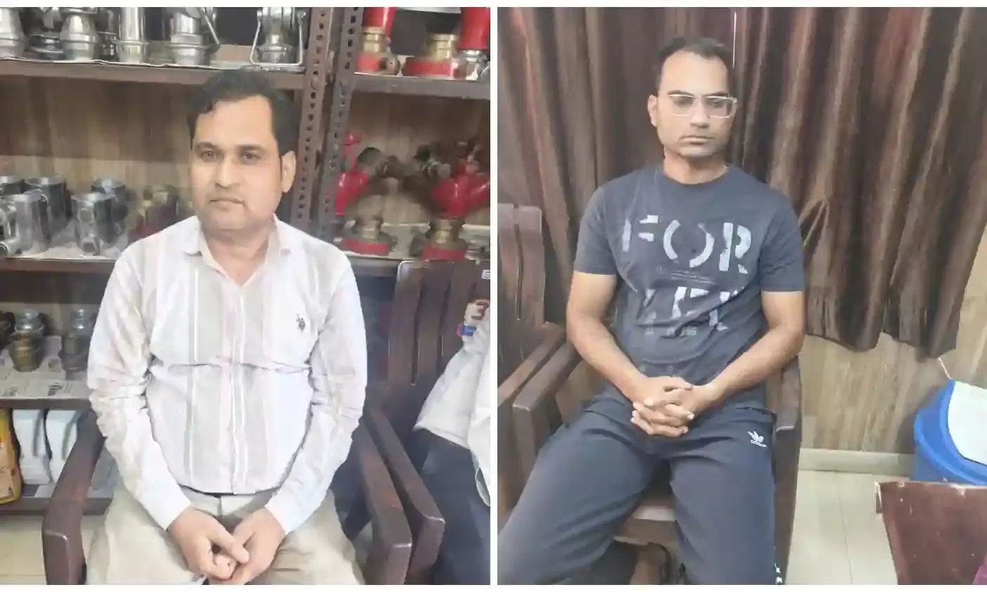 नगर परिषद आयुक्त व सहायक अग्निशमन अधिकारी दो लाख पचास हजार रूपये की रिश्वत लेते हुए रंगे हाथों किया गिरफ्तार