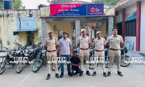 भीलवाड़ा में अस्पतालों, कोर्ट व बाजार से बाइक चुराने वाला युवराज गिरफ्तार, 17 बाइक बरामद