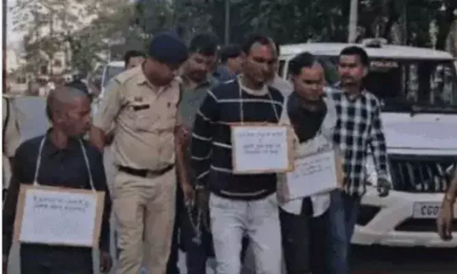 पेट्रोल लाया...सास-ससुर को जिंदा जलाया:पत्नी के मायके जाने से नाराज था,10 लाख मांग रहा था,पुलिस ने दामाद-साथी का जुलूस निकाला