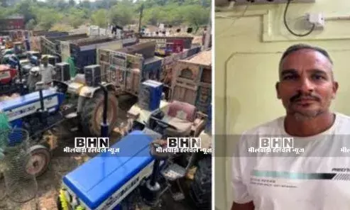 बजरी परिवहन करते 8 ट्रैक्टर जब्त, काना गैंग का सदस्य गिरफ्तार