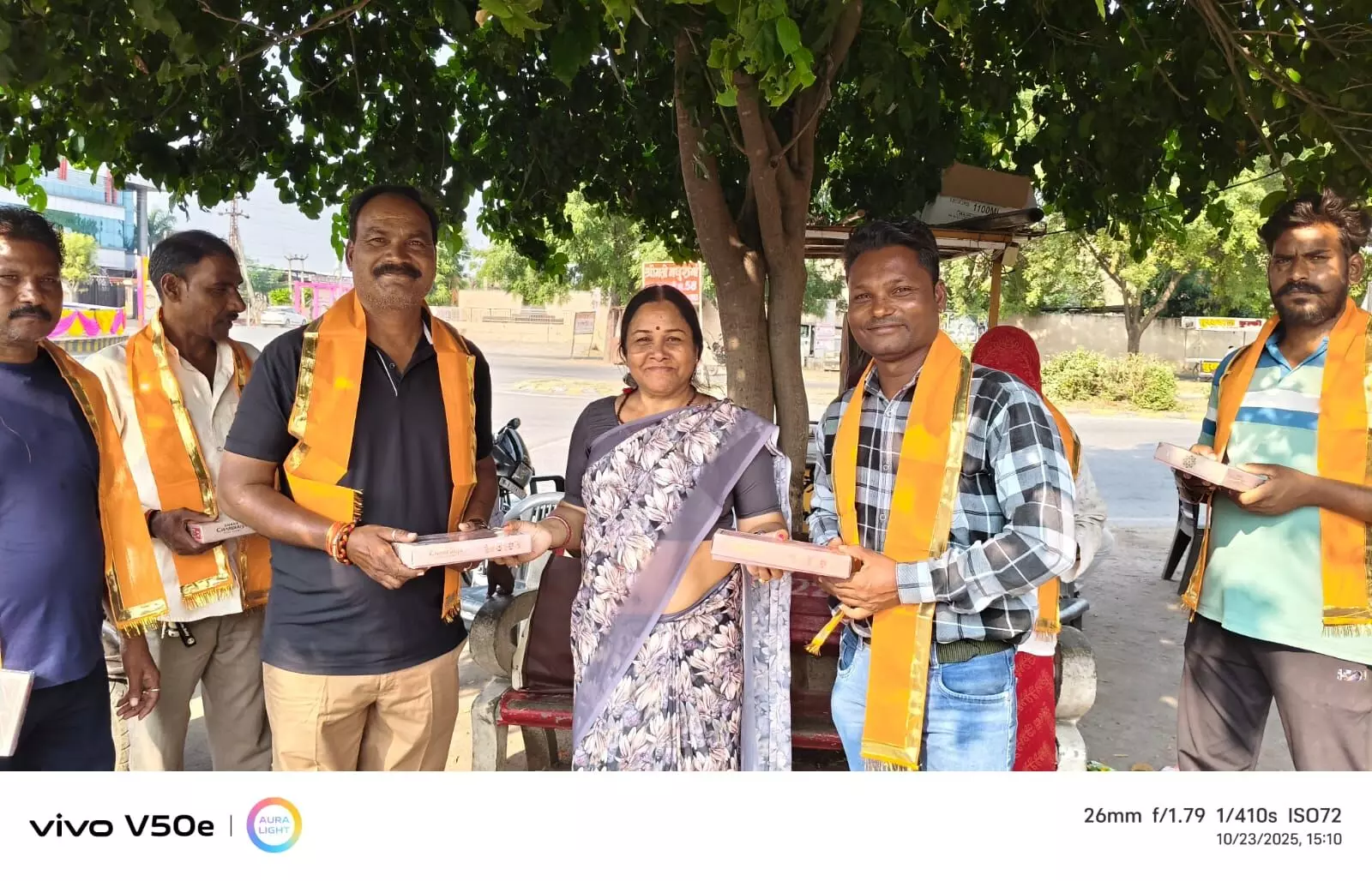 सफाई कार्य में योगदान देने वालों को किया गया सम्मानित