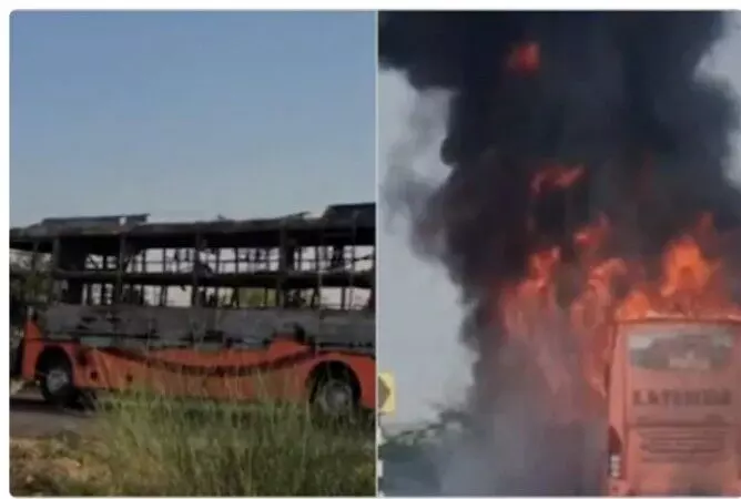 बस बनी आग का गोला, 20 की दर्दनाक मौत, दरवाजा खुलता तो बच जाती जान बस बनी आग का गोला, 20 की दर्दनाक मौत, दरवाजा खुलता तो बच जाती जान