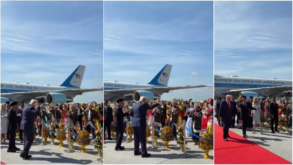 मलेशिया पहुंचे अमेरिकी राष्ट्रपति डोनाल्ड ट्रंप, एयरपोर्ट पर जमकर लगाए ठुमके; वायरल हुआ वीडियो