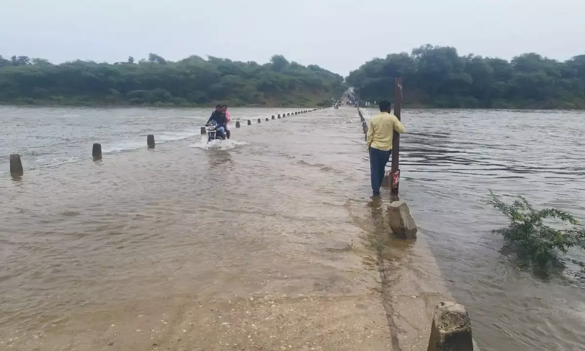 लगातार हो रही बारिश के चलते बड़लियास बेडच नदी उफान पर