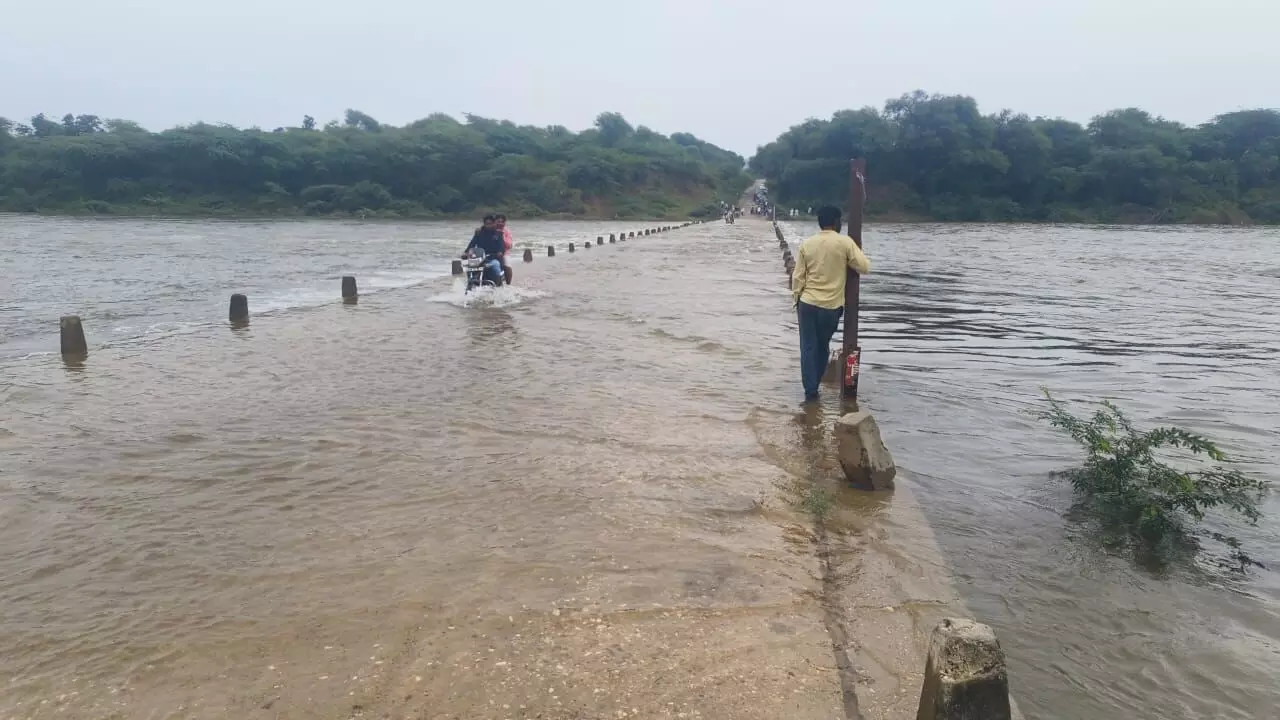 लगातार हो रही बारिश के चलते बड़लियास बेडच नदी उफान पर लगातार हो रही बारिश के चलते बड़लियास बेडच नदी उफान पर