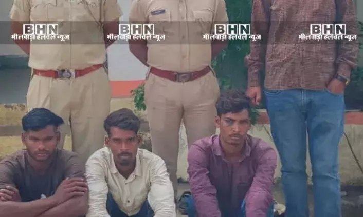 केबल चोरी करने वाले तीन शातिर गिरफ्तार, चार थाना क्षेत्र में दे चुके वारदातों को अंजाम