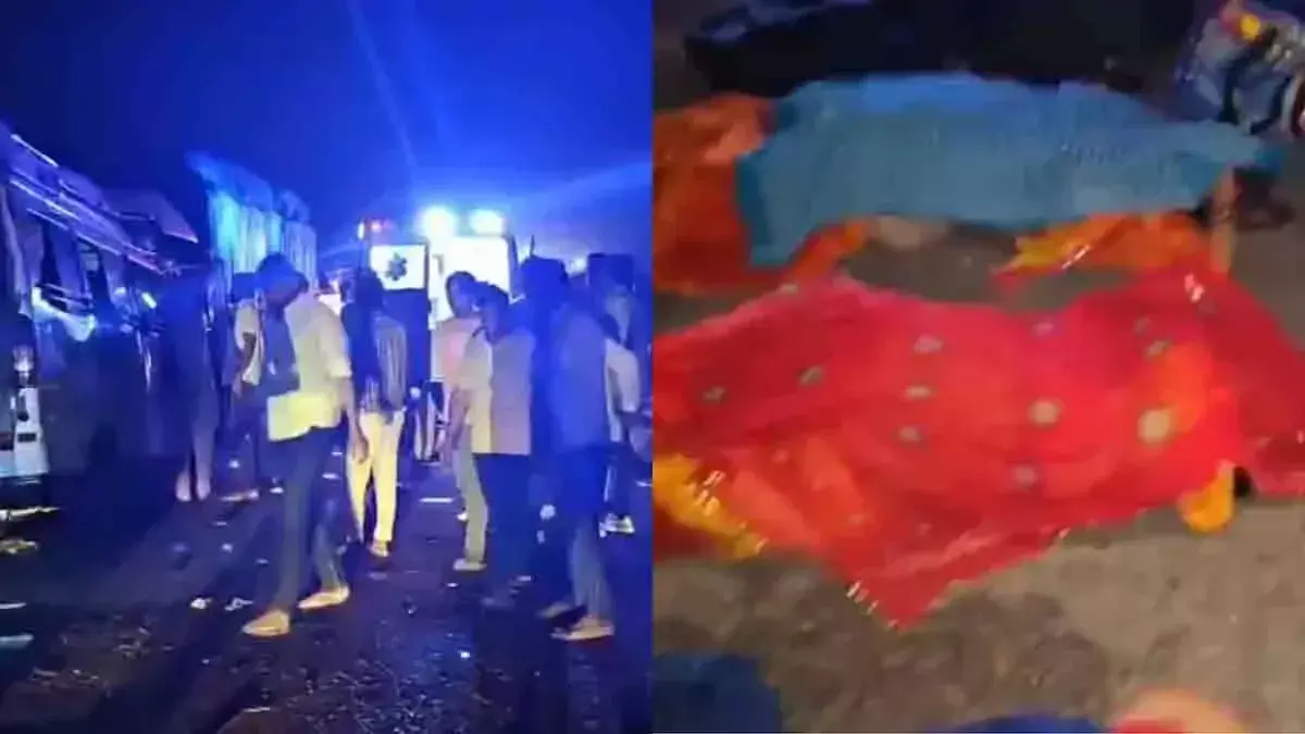 खड़े ट्रेलर में घुसा टेंपो ट्रैवलर, 18  श्रद्धालुओं की दर्दनाक मौत  3 घायलों को जोधपुर किया रेफर