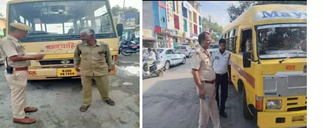 बाल वाहिनी चालकों के खिलाफ विशेष अभियान दूसरे दिन भी जारी, 78 की जांच बाल वाहिनी चालकों के खिलाफ विशेष अभियान दूसरे दिन भी जारी, 78 की जांच