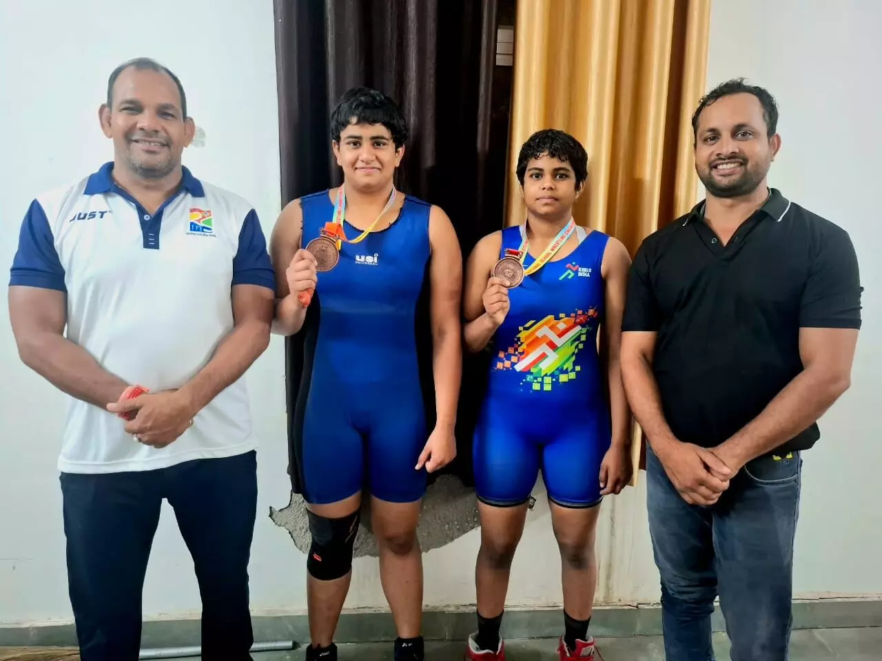 राष्ट्रीय विद्यालय कुश्ती प्रतियोगिता में भीलवाड़ा की दो पहलवानों ने जीते कांस्य पदक