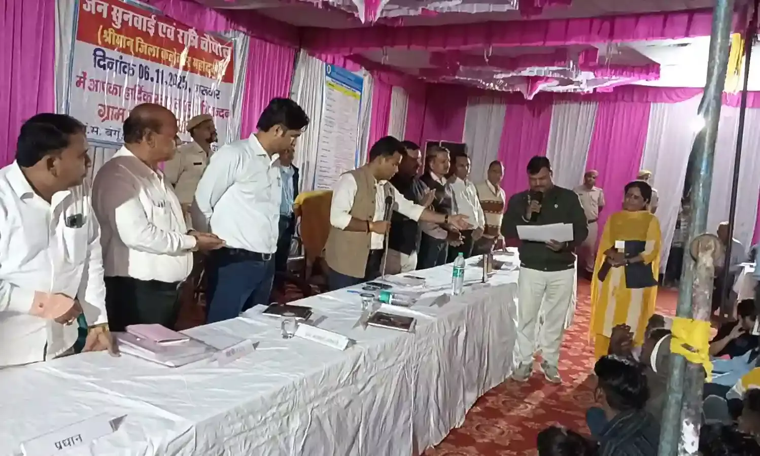 बेगूं के बरनियास में रात्रि चौपाल का आयोजन