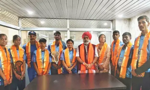 विधायक  मीणा ने किया विधानसभा क्षेत्र के अंतरराष्ट्रीय लेक्रोज खिलाड़ियों का सम्मान