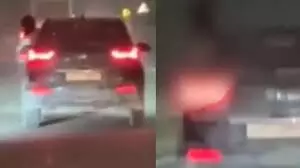 शहीद पथ पर चलती कार में युवती का स्टंट, कपड़े उतारने का वीडियो वायरल, पुलिस जांच में जुटी