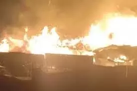 भोपाल पात्रा पुल पर लकड़ी के टालों में भयंकर आग, 25 दमकल मौके पर लगी आग पर काबू पाने में लगी