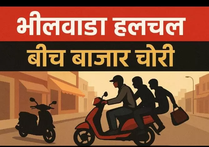 दिल्ली धमाके के बाद भीलवाड़ा में सुरक्षा कड़ी, फिर भी बीच बाजार से नोटों से भरा बैग ले उड़े बदमाश