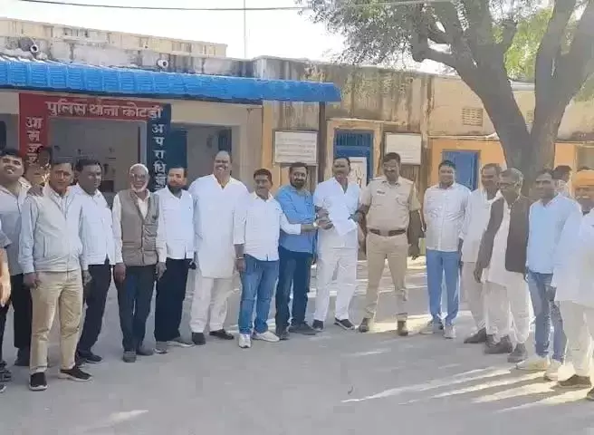 भीलवाड़ा सरपंच संघ  गुर्जर के बयान से नाराज, एसपी के नाम सौंपा ज्ञापन