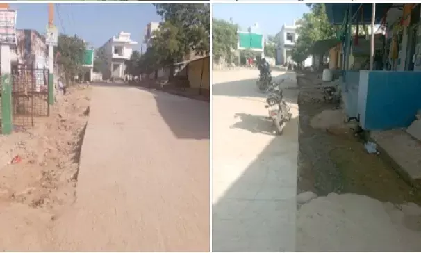 सड़क किनारे गहरी खाईयों से आवागमन मुश्किल, स्थानीय लोग परेशान