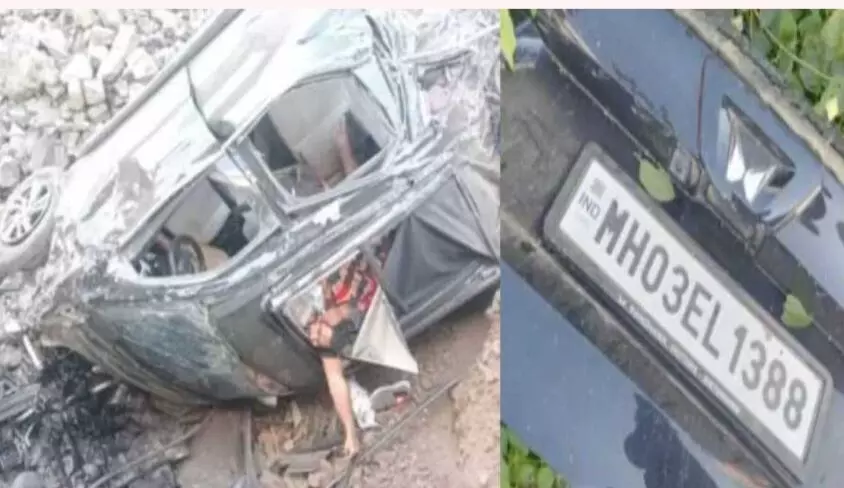 रतलाम में भीषण हादसा: ब्रिज की रेलिंग तोड़कर खाई में गिरी कार, पांच लोगों की मौत