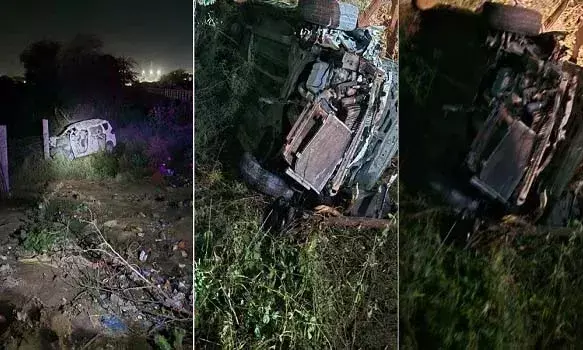 कार पलटने से 3 लोगों की मौत, 8 घायल