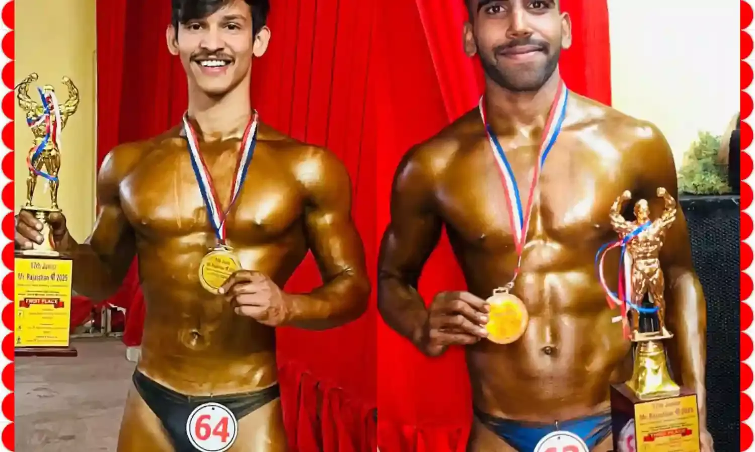 बॉडी बिल्डिंग में पांसल के अंकित  ने जीता गोल्ड, अमरपुरा के दीपक को कांस्य