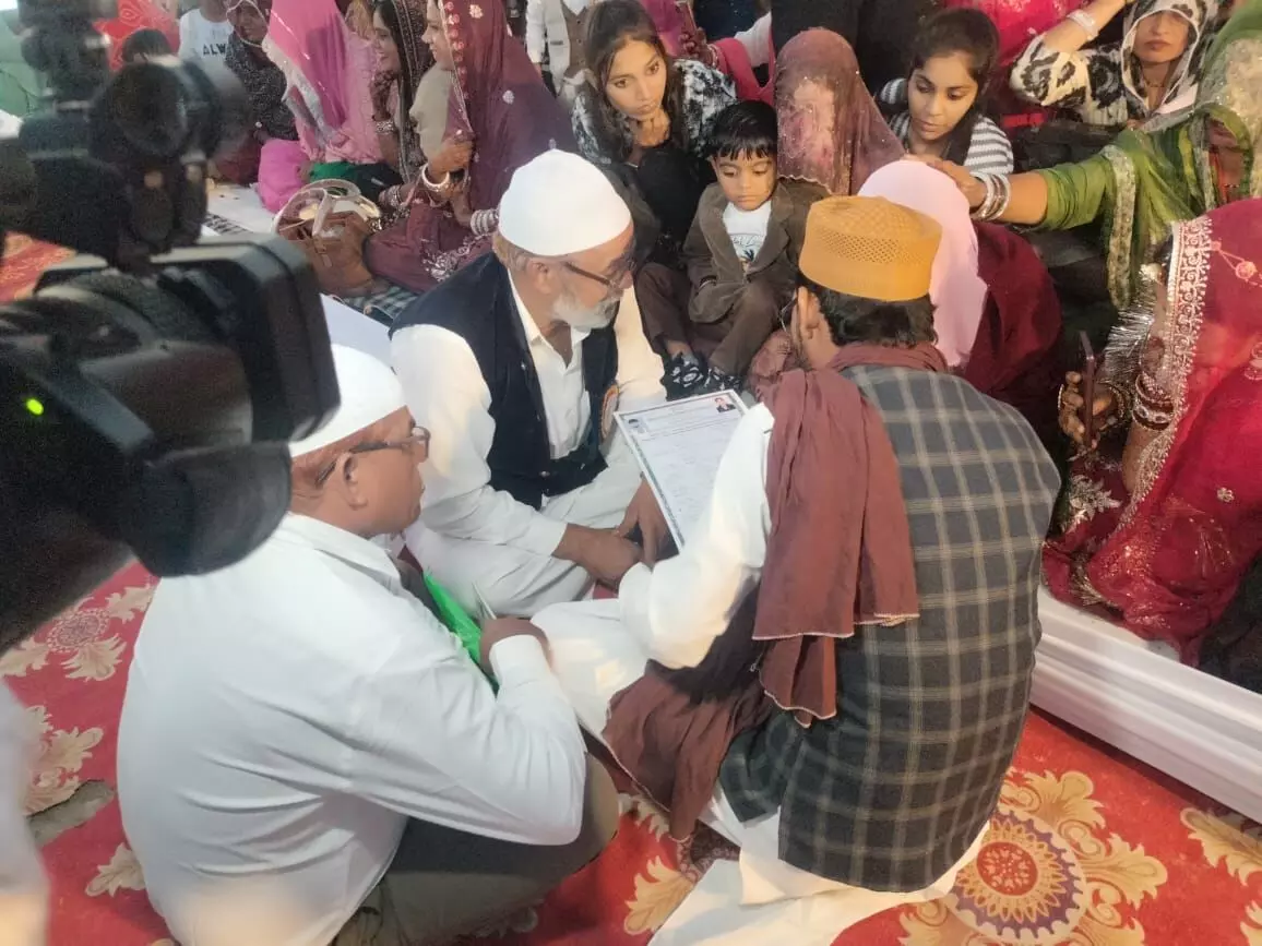 सामाजिक एकता की मिसाल- शाहपुरा में 47 जोड़ों का सामूहिक विवाह