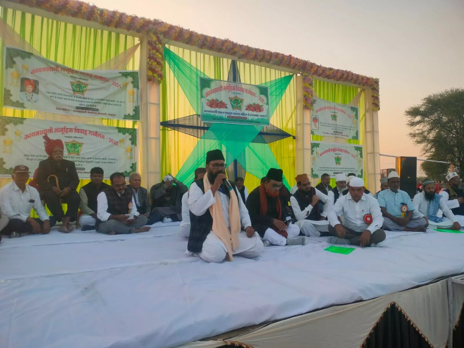 शाहपुरा में 47 जोड़ों का सामूहिक विवाह, माहौल बना भावुक और पावनचिश्ती ग्राउंड में 47 जोड़ों का पारंपरिक रीति से निकाह