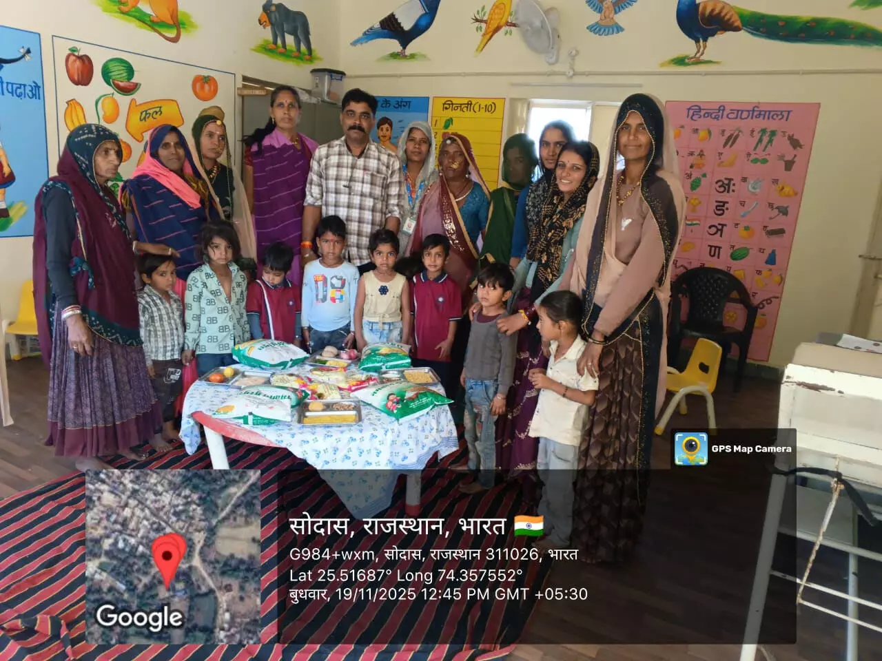 आंगनबाड़ी पाठशाला सोडास में रेसिपी ट्रायल प्रोग्राम का आयोजन