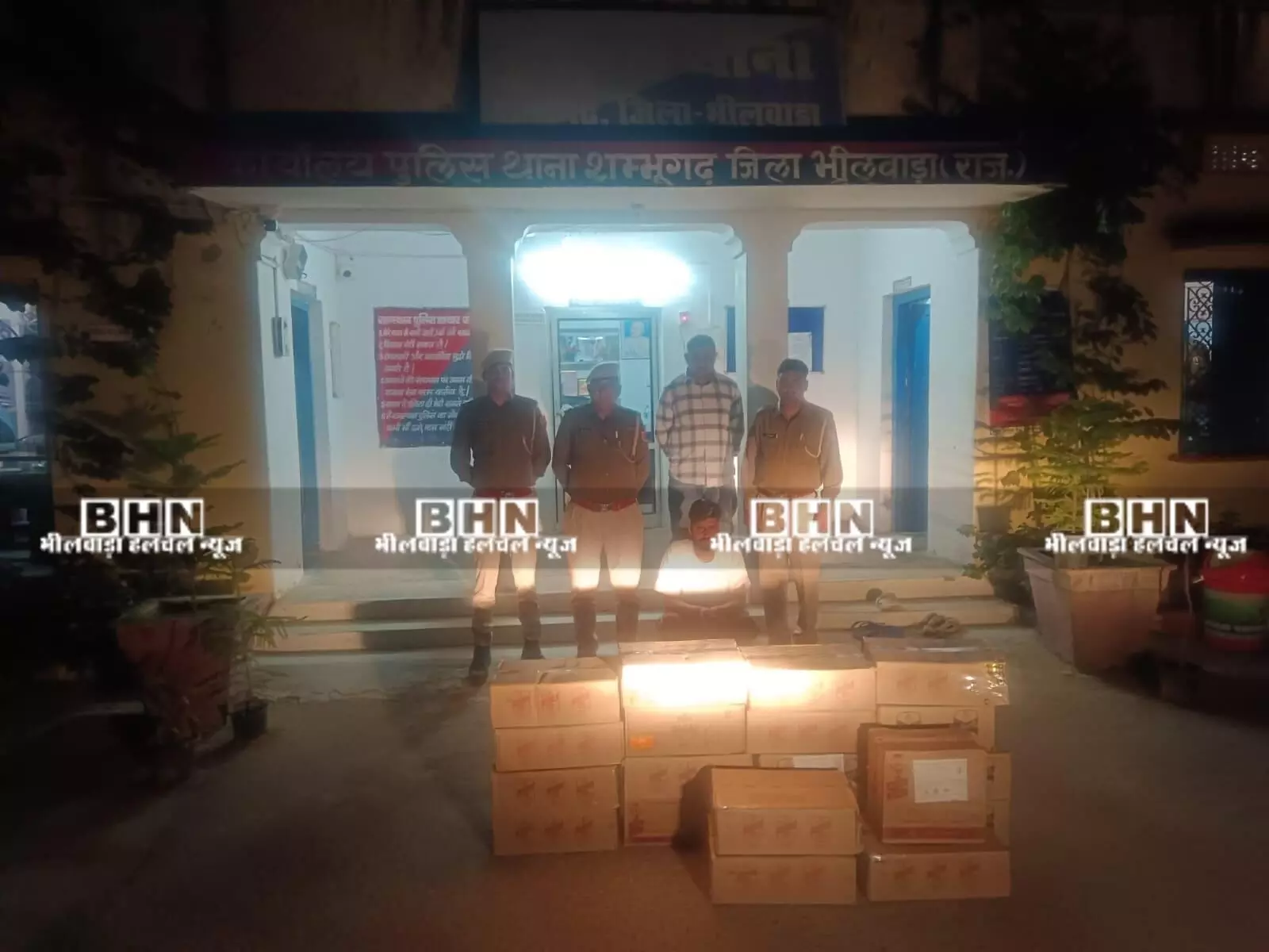 गश्त के दौरान ईको कार से अंग्रेजी शराब का बड़ा स्टॉक पकड़ा, तस्कर गिरफ्तार