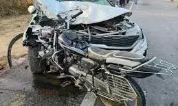 नागौर में दर्दनाक सड़क हादसा: तेज रफ्तार कार ने बाइक को मारी टक्कर, पति-पत्नी और 10 वर्षीय बेटे की मौत