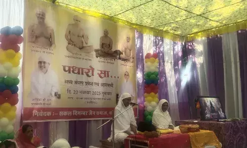 आर्यिका संघ का चादंजीकी खेड़ी में भव्य मंगल प्रवेश