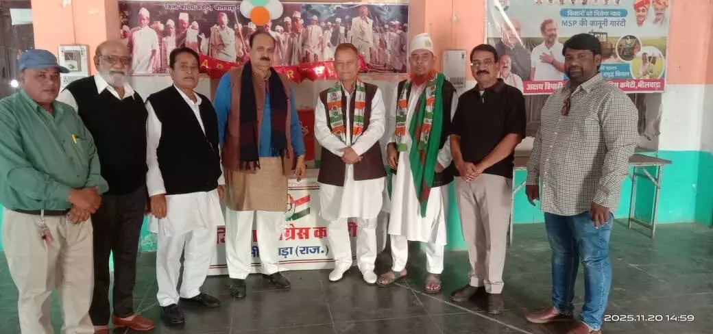 अजमेर संभाग BLA- 1 खान ने जिला कांग्रेस कार्यालय में SIR कार्यक्रम पर की चर्चा